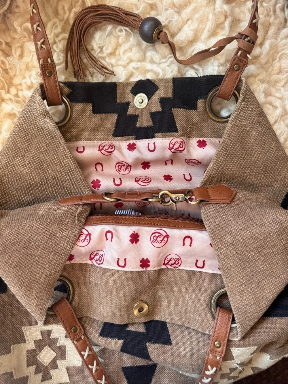 Lucky Brand Western Southwestern Statement Tote